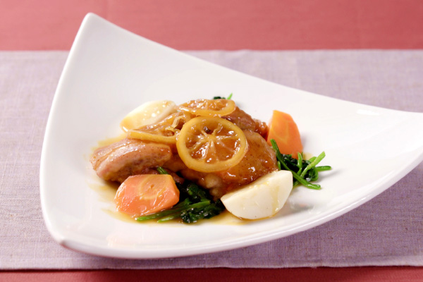 長州黒かしわのソテー 柑橘ソース