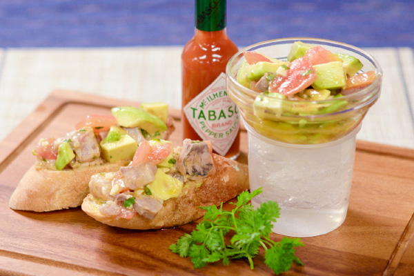 瀬つきあじのお刺身 ハワイ風ポキ