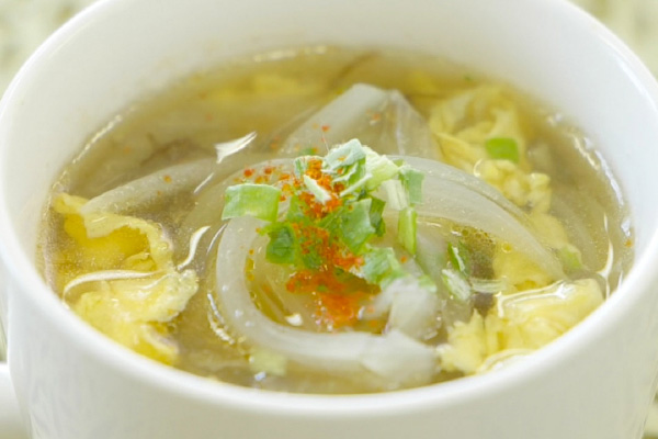 玉ねぎもずくスープ